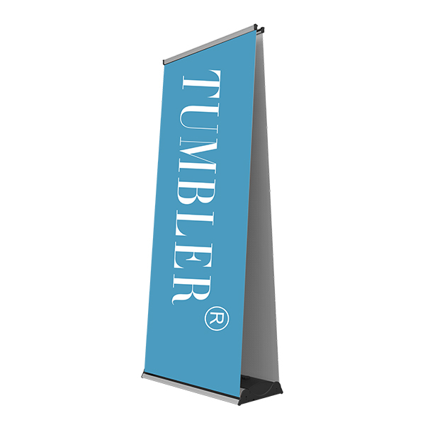 ST Aluminio a prueba de viento de doble cara para exteriores Roll up banner 