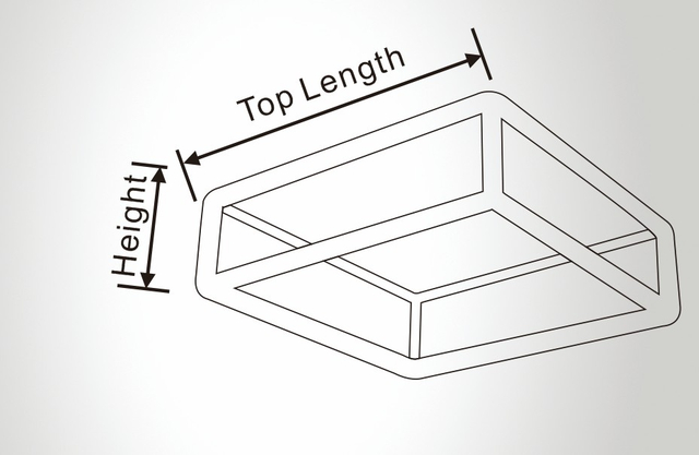 Letrero colgante de tubo de onda cuadrada de aluminio ligero para ferias comerciales