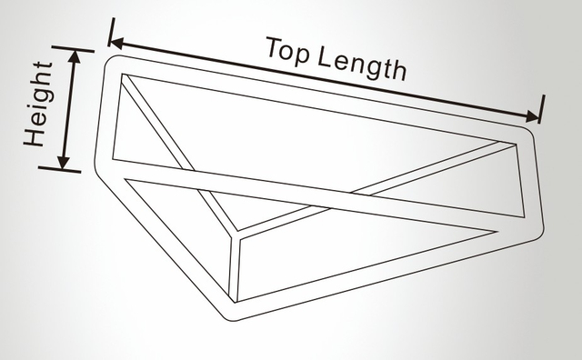 Letrero colgante de tubo de onda triangular de aluminio