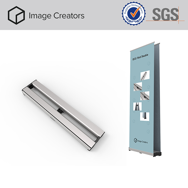  Banner enrollable portátil ecológico de aluminio de doble cara Roti 