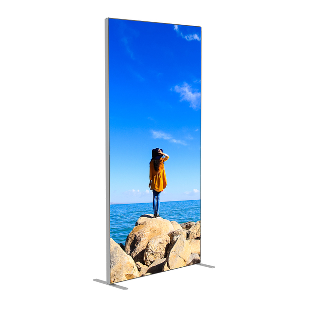 Soporte de exhibición plegable de aluminio portátil para publicidad 